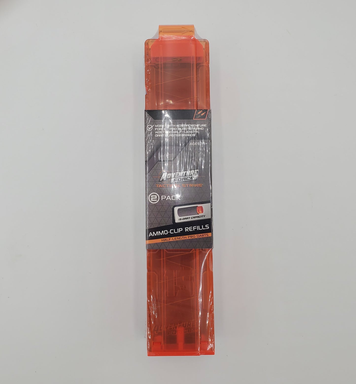 Adventure Force Tactical Strike Half-Length Pro 15-Round Ammo Clips 2-Pack