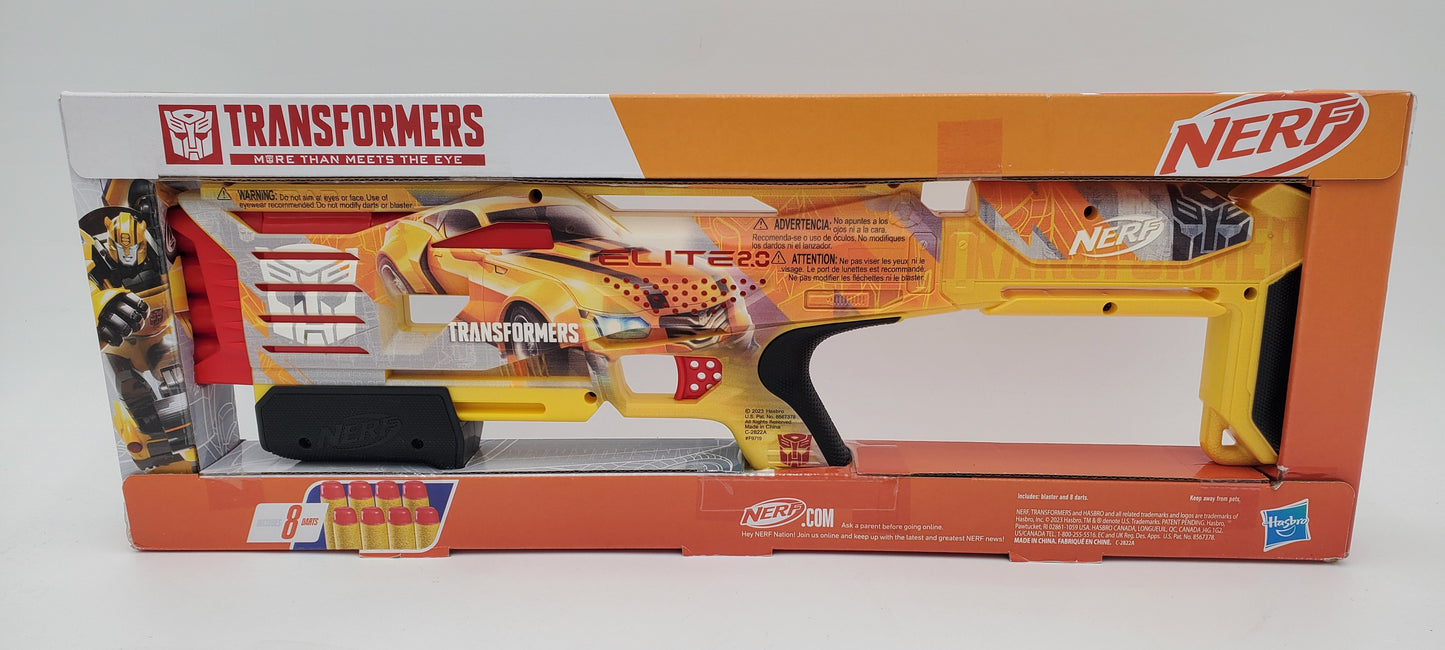 Nerf Elite 2.0 Transformers Bumblebee Dart Blaster