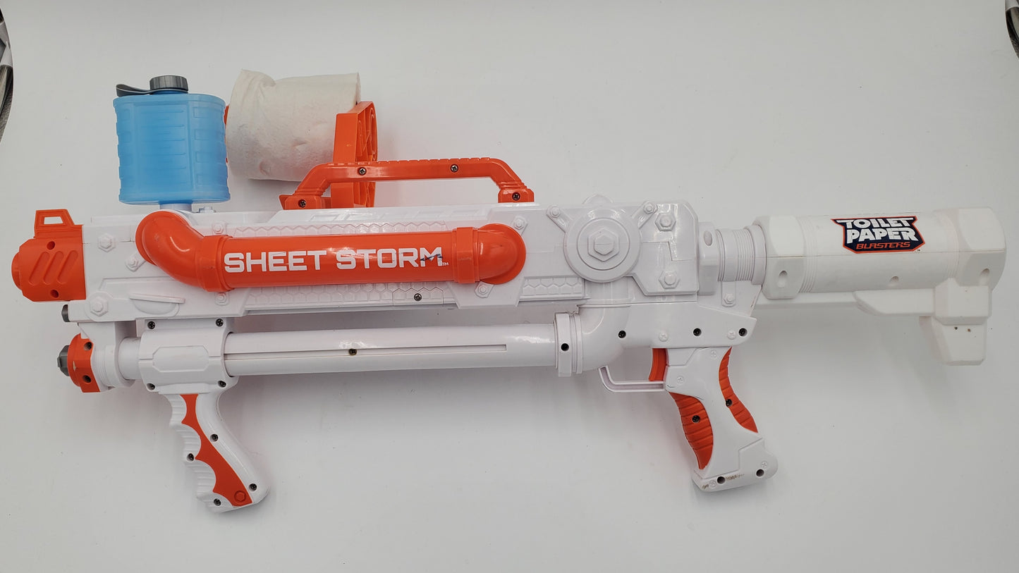 Toilet Paper Blasters Rapid-Fire Toy Blaster Sheet Storm!