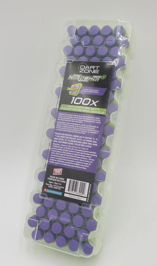 Dart Zone Nitroshot+ Half-Length Pro Darts - 100ct