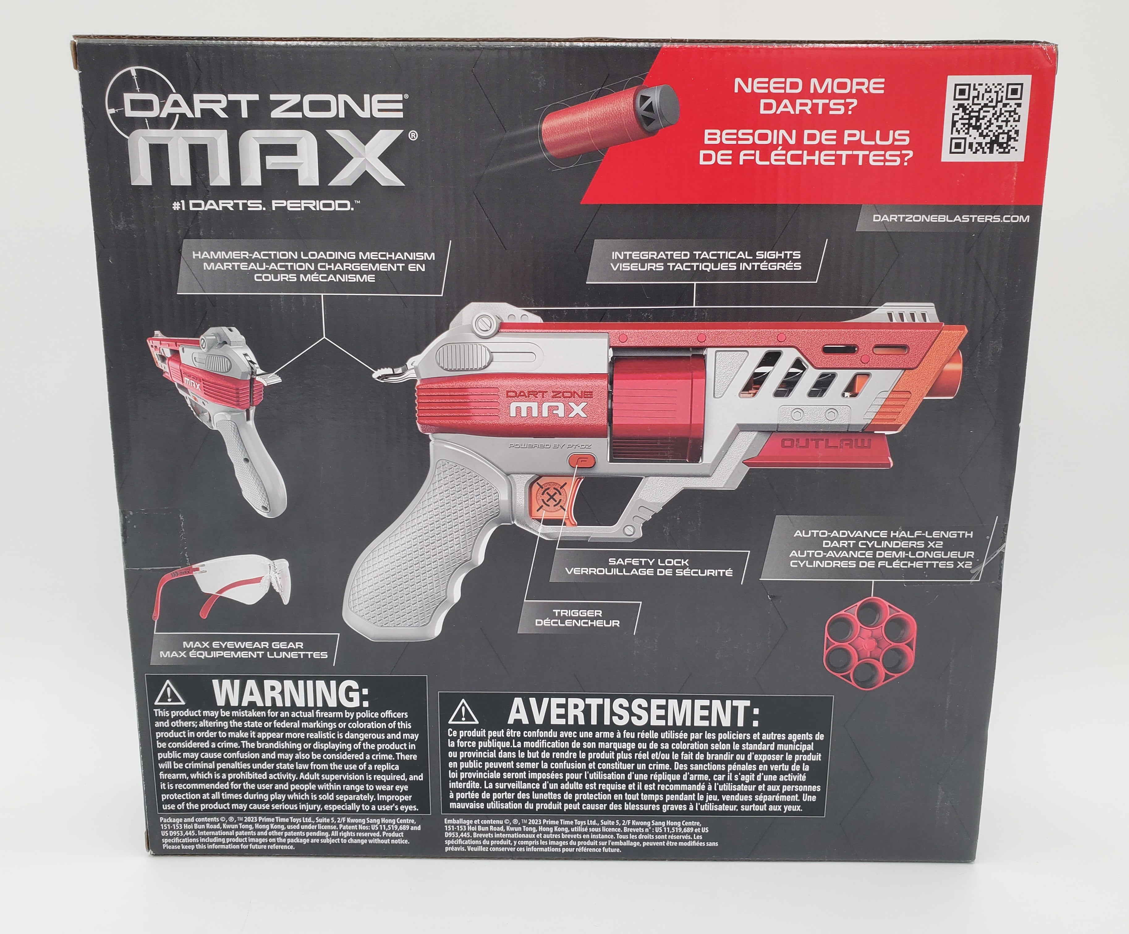 Dart Zone MAX Outlaw ブラスター ダーツ6本付き Dart Zone Max Outlaw - Red – Blaster Guy