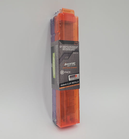 Adventure Force Tactical Strike Half-Length Pro 15-Round Ammo Clips 2-Pack