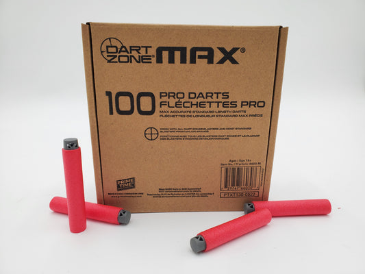 Dart Zone Max Standard-Length Ruby Darts - 100ct