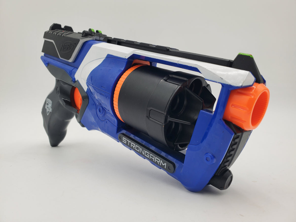 Nerf N-Strike Elite Strongarm Blaster 6 Fléchettes Rotation Canon Nerf N-Strike Elite Strongarm Blaster 6 Fléchettes Rotation Canon