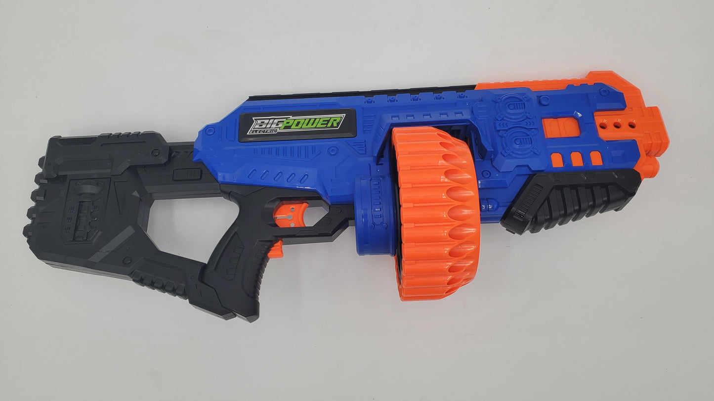 Bigpower Electric Foam Dart Blaster, 30-Dart Rotating Drum Toy Foam Blaster
