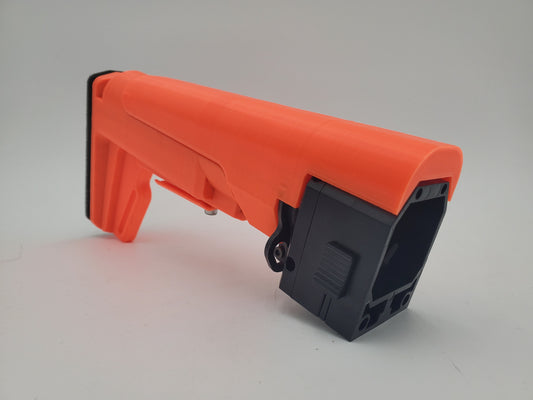 Orange 3D-Printed Nerf Compatible Stock