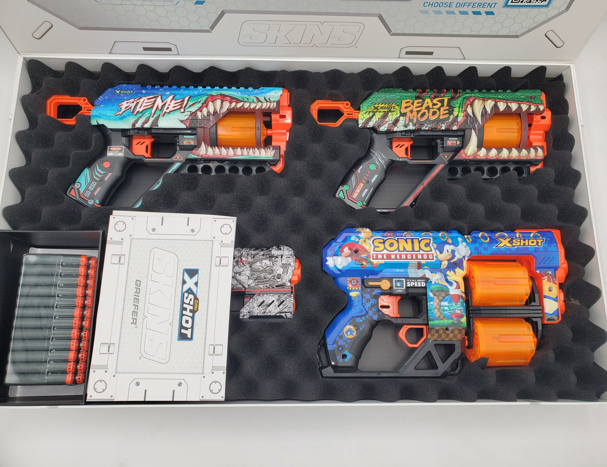 Exclusive X-Shot Skins Promotional Box Set – Sonic Dread, 2 Griefers & Flux