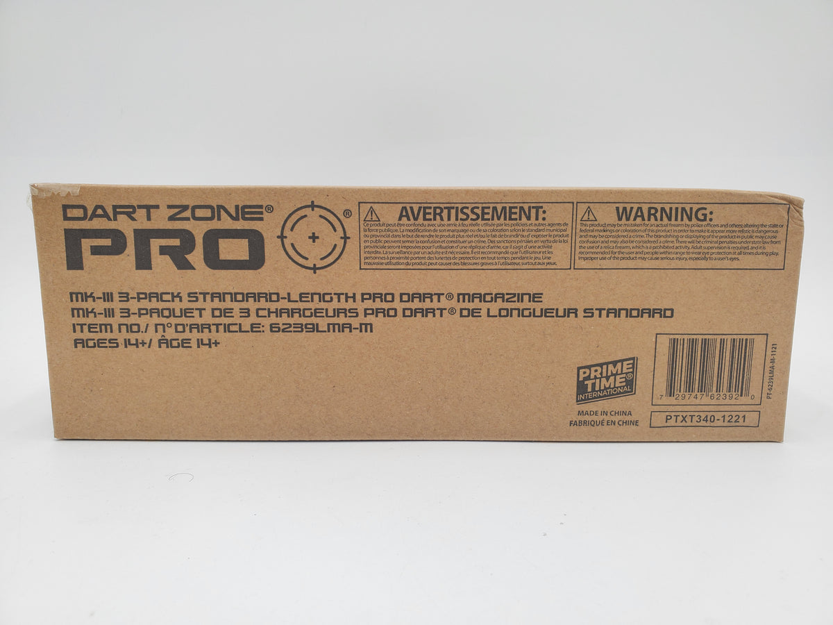 Dart Zone Pro MK-III Standard Length Dart Magazine 3-Pack