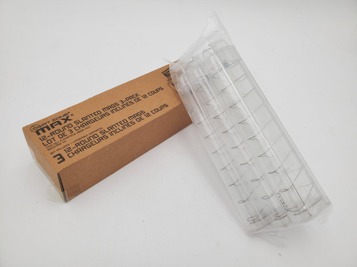 Dart Zone Max 12-Round Slanted Half-Length Magazine 3-Pack